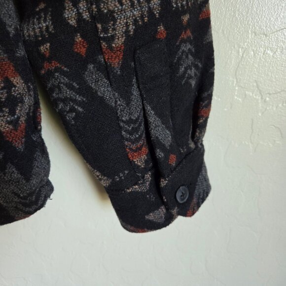 Jachs New York Jacket Aztec Wool Blend Sherpa Lined Shacket Grey Mens Medium NEW - Picture 10 of 12